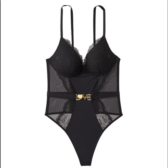 Victoria’s Secret Black Love lace belted teddy NWT size XL - Picture 4 of 9